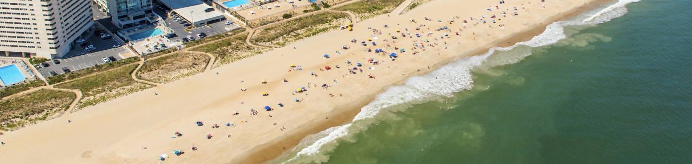 Aerial view of Ocean City Maryland