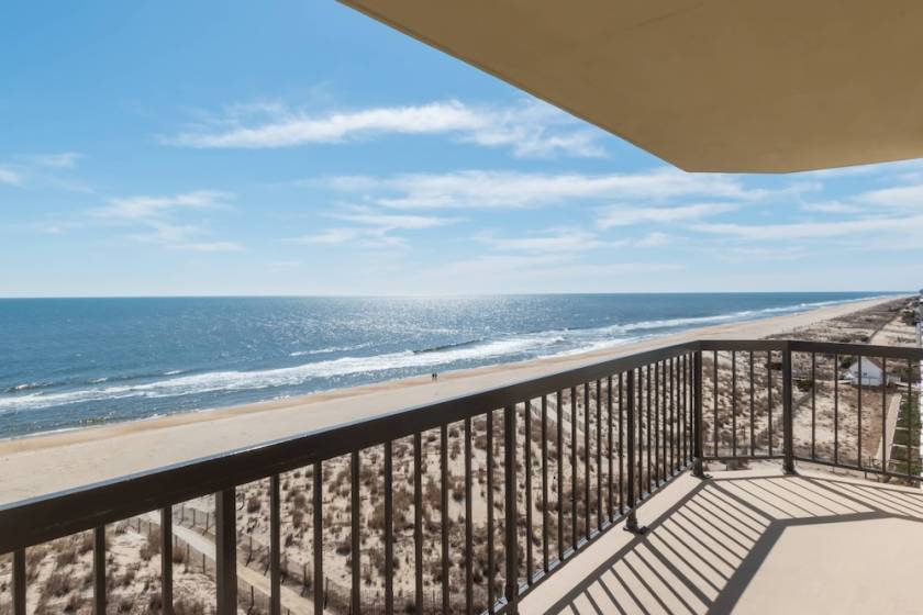view of ocean from ocean city, md vacation rental balcony